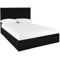 Very Home Nova Faux Leather End Lift Up Storage Ottoman Bed With Mattress Options (Buy & Save!) - Bed Frame With Microquilt Mattress