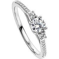 Created Brilliance Olivia Created Brilliance 9Ct White Gold 0.45Ct Lab Grown Diamond Three Stone Ring