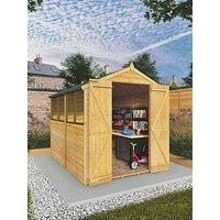 Mercia 8 X 6Ft Great Value Overlap Apex Shed With Windows And Double Doors - Fsc Certified