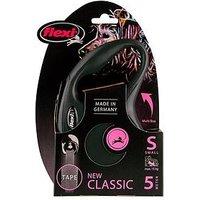 Flexi Classic Black 5M Tape Dog Lead Small