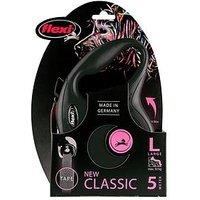 Flexi Classic Black 5M Tape Dog Lead Large