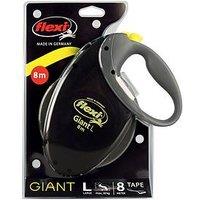 Flexi Giant Neon Black 8M Tape Dog Lead