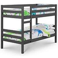 Julian Bowen Camden Bunk Bed With Spring Mattresses Option - Anthracite Grey - Bed Frame Only