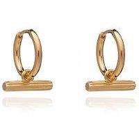 Rachel Jackson Mini T Bar Gold Huggie Hoop Earrings