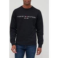 Tommy Hilfiger Logo Crew Neck Sweatshirt - Black