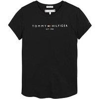 Tommy Hilfiger Girls Essential Short Sleeve T-Shirt - Black
