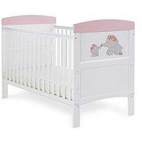 Obaby Grace Inspire Cot Bed Me & Mini Me Elephants - Pink