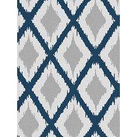 Fresco Ikat Blue Wallpaper