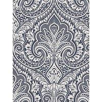 Fresco Jamila Navy / Silver Wallpaper