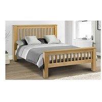 Julian Bowen Amsterdam Solid Oak/Oak Veneer Oak Bed Frame - King