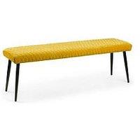 Julian Bowen Luxe Velvet Low Bench - Mustard