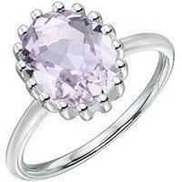 The Love Silver Collection Sterling Silver Pink Amethyst Ring