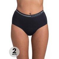 Dorina Moon 2 Pack Midi Nighttime Period Pants - Black