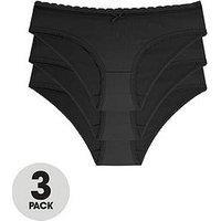 Dorina Naomi 3 Pack Brief - Black