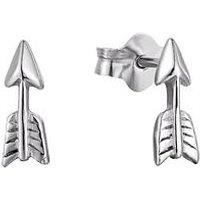 The Love Collection Sterling Silver Arrow Studs