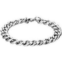 The Love Collection Men'S 8" Flat Curb 9Mm Steel Chain