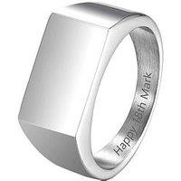 The Love Collection Men'S Personalised Large Signet Ring