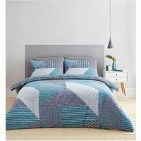 Catherine Lansfield Larsson Geo Duvet Cover Set - Teal