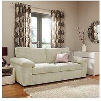 Very Home Amalfi Standard Back 3 Seater Fabric Sofa - Silver - Fsc Certified