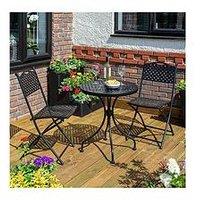 Rowlinson Havana Bistro Set (Matt Black)