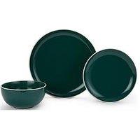 Waterside 12-Piece Dinner Set In Emerald Green
