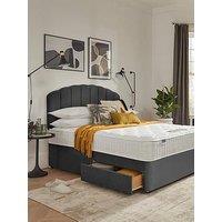 Silentnight Ava 1000 Pocket Memory Mattress With Upholstered Divan Base And Headboard Bed Set