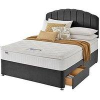 Silentnight Ava 1000 Pocket Pillowtop Mattress With Upholstered Divan Base And Headboard Bed Set