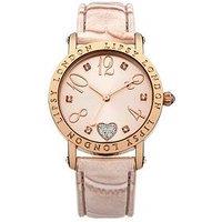 Lipsy Heart Detail Dial Nude Strap Watch