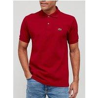 Lacoste Sl.12.12 Classic Regular Fit Short Sleeve Polo Shirt- Red