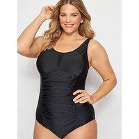 Yours Active Mesh Insert Suit - Black