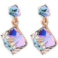 Jon Richard Crystal Cube Drop Earrings