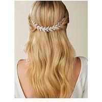 Jon Richard Eva Diamante Leaf Double Comb