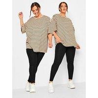 Yours Cotton Elastane 2 Pack Legging - Black