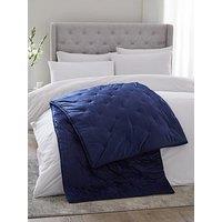 Very Home Luxury Velvet Quilted Throw - Grey