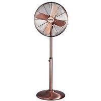 Tower T637000C Metal Pedestal Fan With 3 Speeds, Automatic Oscillation, Long-Life Motor, 16 Inch, 50W, Copper