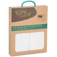 Tutti Bambini Cozee Fitted Sheets (2 Pack) - Grey / Cloud
