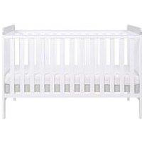 Tutti Bambini Rio Cot Bed With Cot Top Changer & Mattress - White/Dove Grey