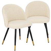 Very Home Pair Of Boucle Dining Chairs - Fsc Certified
