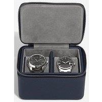Stackers Large Zipped Watch Box - Navy
