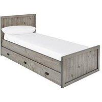 Very Home Jackson Single Storage Bed With Mattress Options (Buy And Save!) - Weathered Grey - Bed Fr
