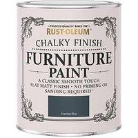 Rust-Oleum Chalky Finish Furniture Paint In Evening Blue - 750Ml Tin