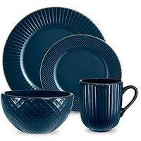 Tower Empire 16-Piece Dinner Set In Blue