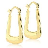 The Love Collection 9Ct Yellow Gold 17Mm X 22Mm Creole Earrings