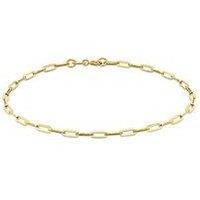 The Love Collection 9Ct Gold Paper Chain Bracelet