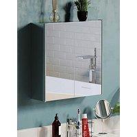 Bath Vida Tiano Stainless Steel Mirrored Double Cabinet