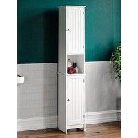 Bath Vida Priano 2 Door Tall Bathroom Cabinet - White