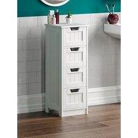 Bath Vida Priano 4 Drawer Freestanding Bathroom Unit - White