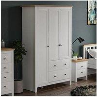 Vida Designs Arlington 3 Door, 2 Drawer Wardrobe - White