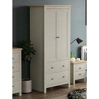 Vida Designs Arlington 2 Door, 2 Drawer Wardrobe - Grey