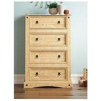 Vida Designs Corona Solid Pine 4 Drawer Chest